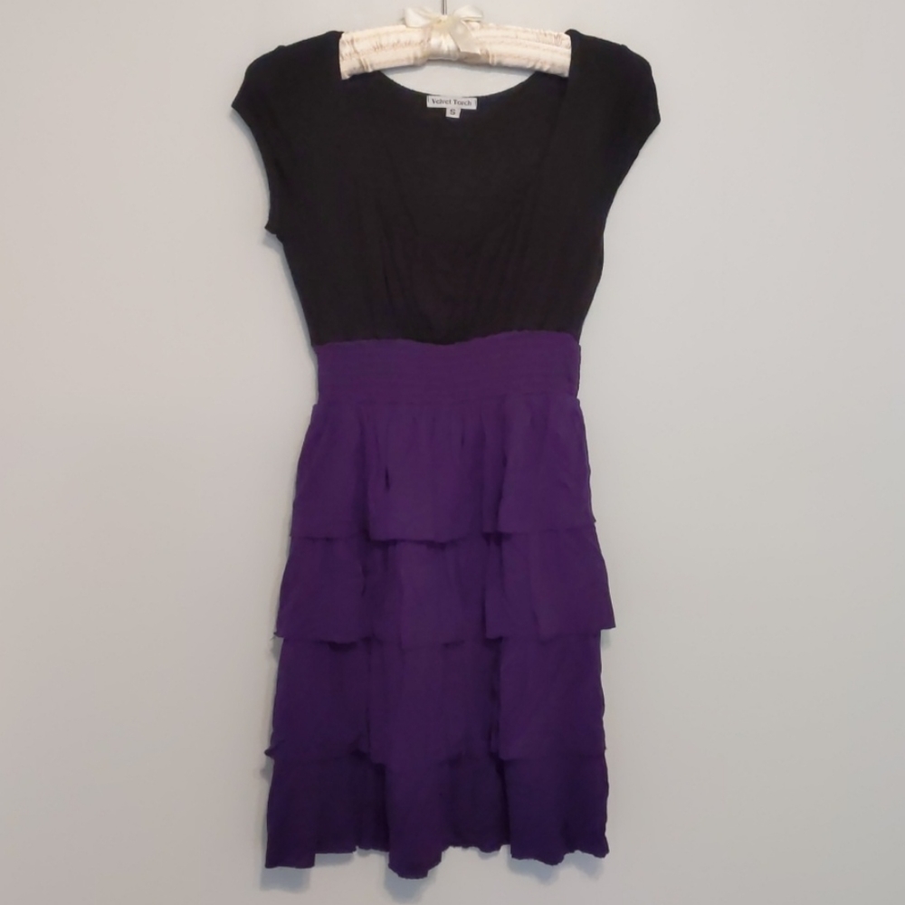 Velvet Torch Layered Mini Dress